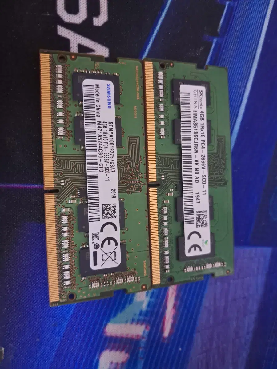 DDR4노트북 램 8GB (4GB X2)